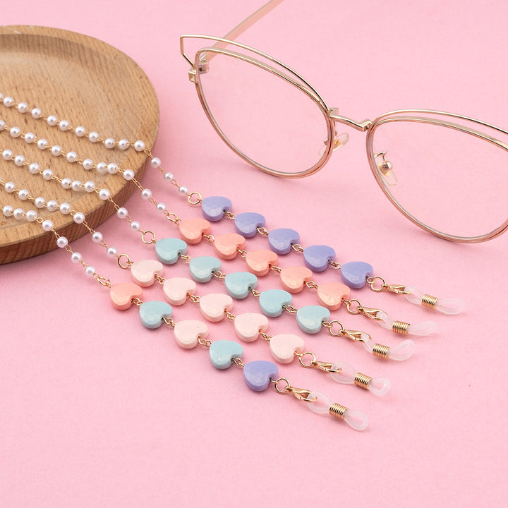 Decorative Heart-Shaped Eyewear Chain Kalsten