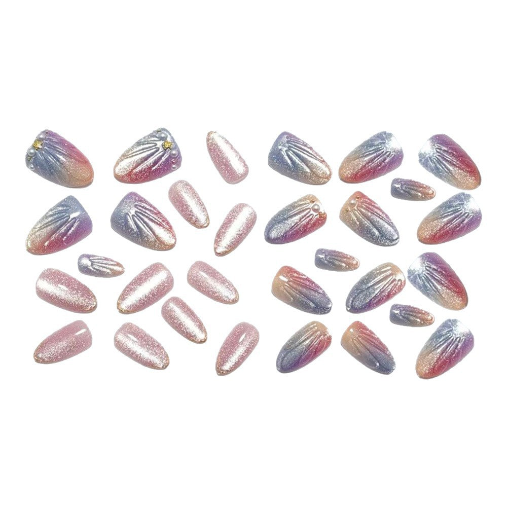 Artificial nails with glitter accents and elegant decorations Kalsten