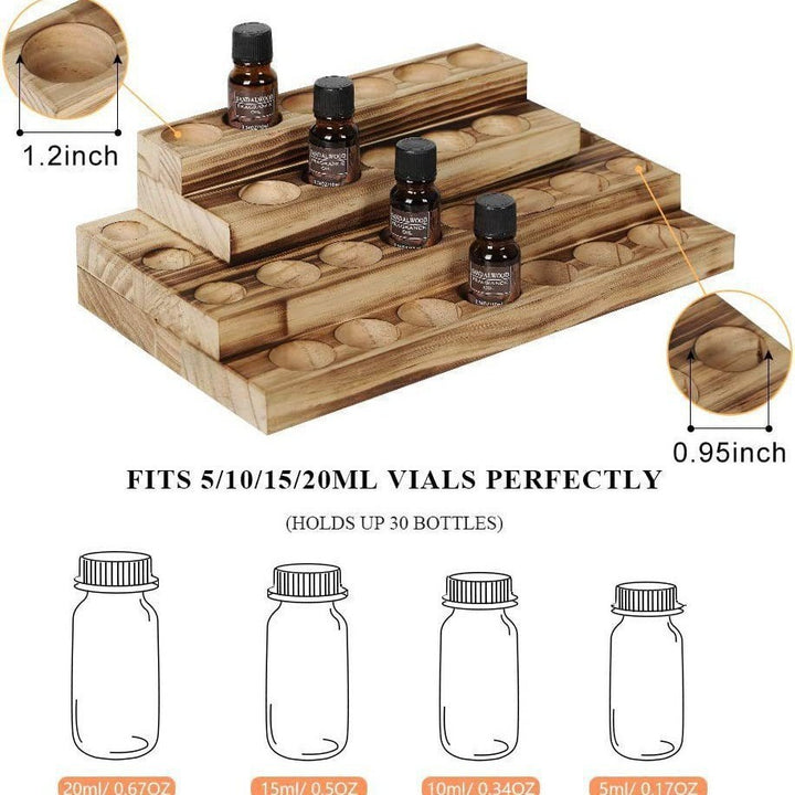 Wood stand for bottles and kitchen utensils Kalsten