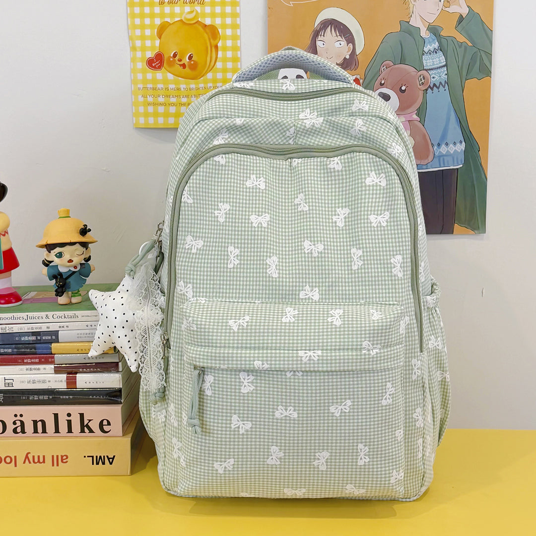 Cute Bow-Embellished Casual Backpack Kalsten