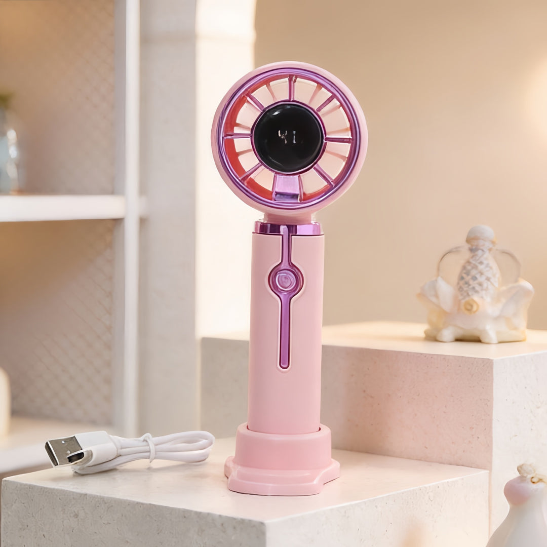Women's portable USB hand fan with variable speed control Kalsten