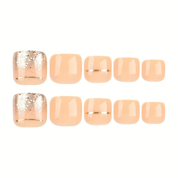 Glittery Pedicure Nail Enhancements Kalsten