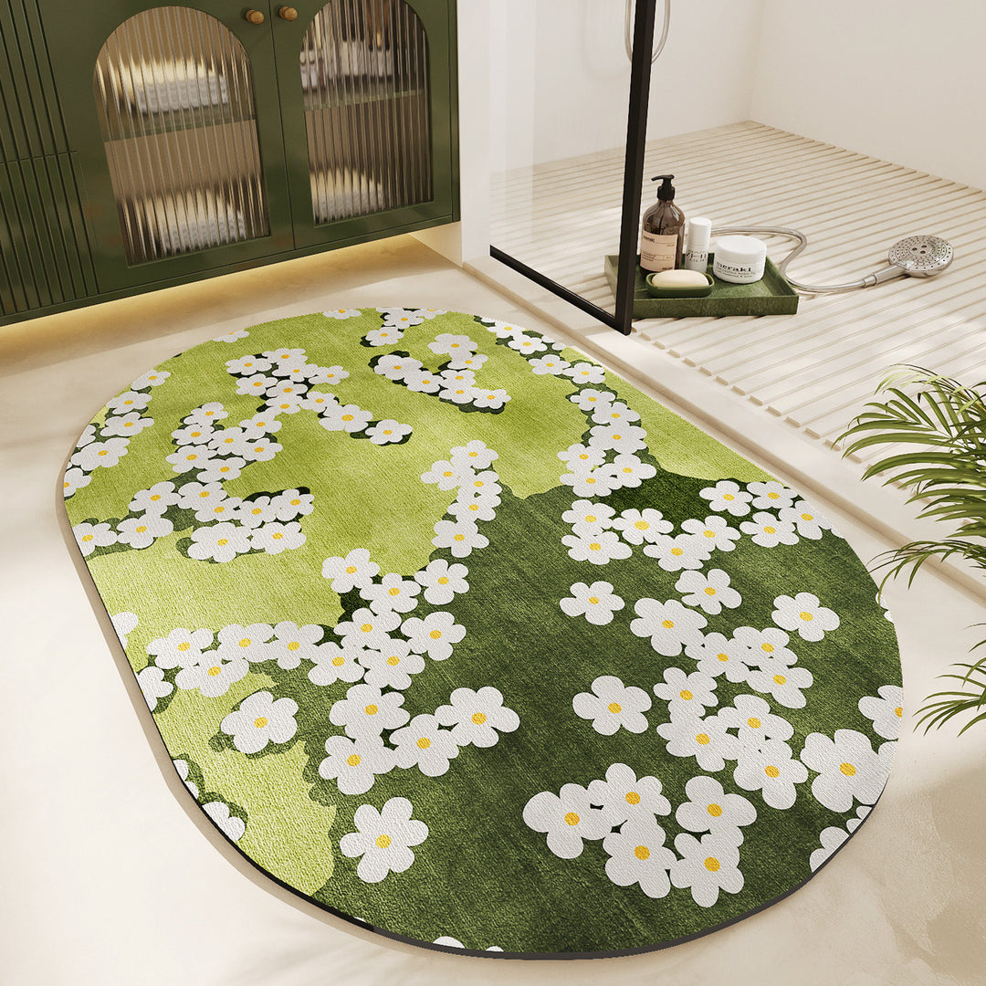 Floral Design Bath Mat
