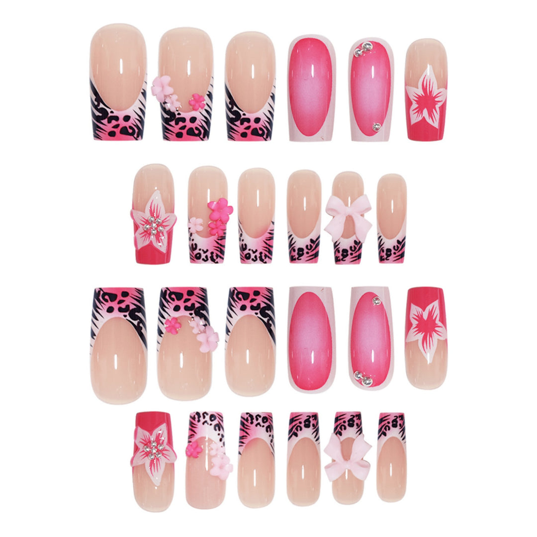 Artistic Floral Press-On Nail Art Set Kalsten