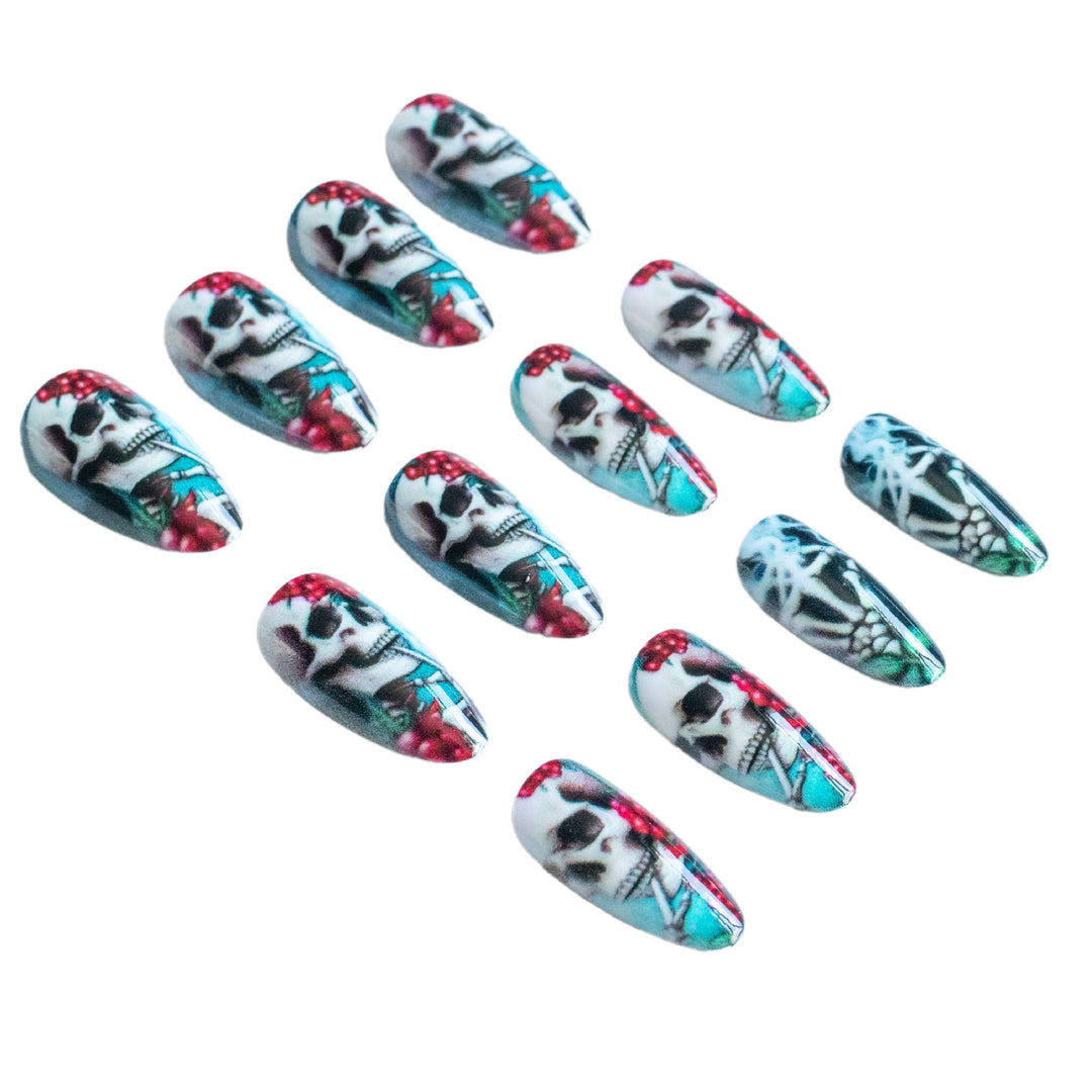 Artistic Skeleton Motif Nail Art Kit