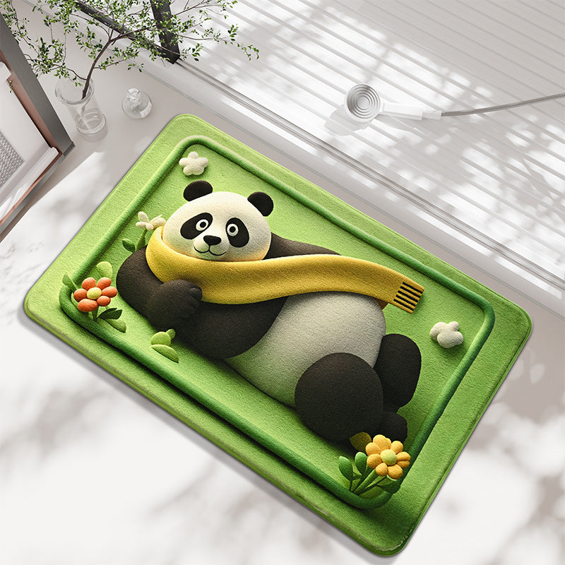 Cartoon Panda Bath Mat Kalsten