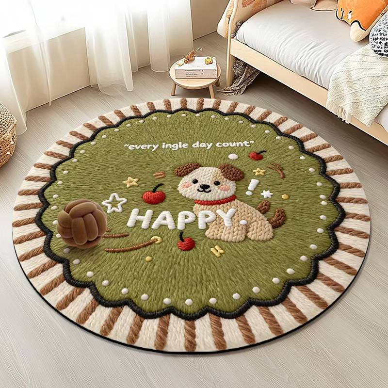 Cute Cartoon-Themed Plush Area Rug