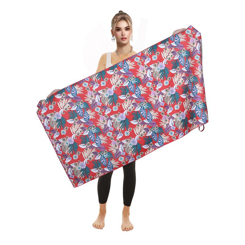 Women's beach towel with colorful flamingo pattern Kalsten