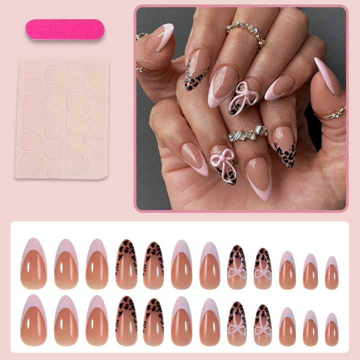 Artificial Nail Set with Playful Bow Look Kalsten