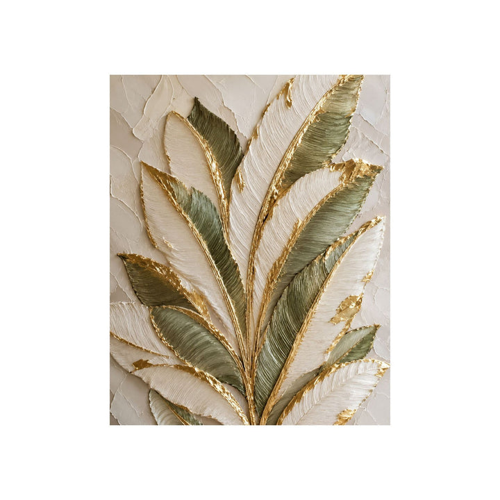 Textured Leaf Canvas Art