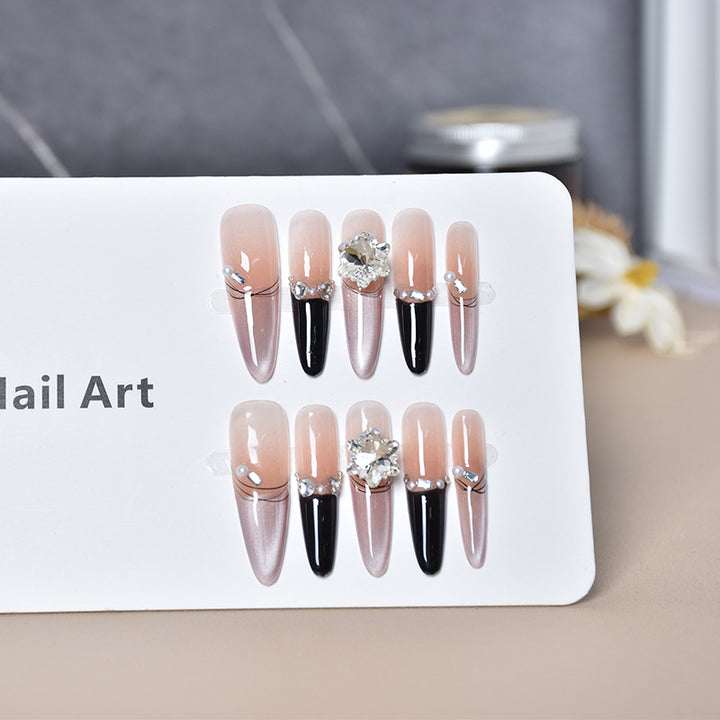 Premium Rhinestone-Embellished Press-On Nail Extensions Kalsten