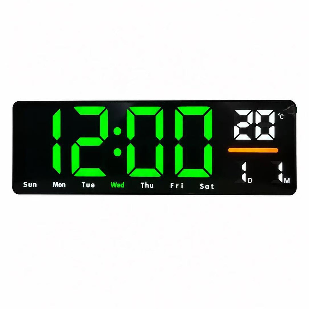 Digital wall clock with temperature and calendar display Kalsten