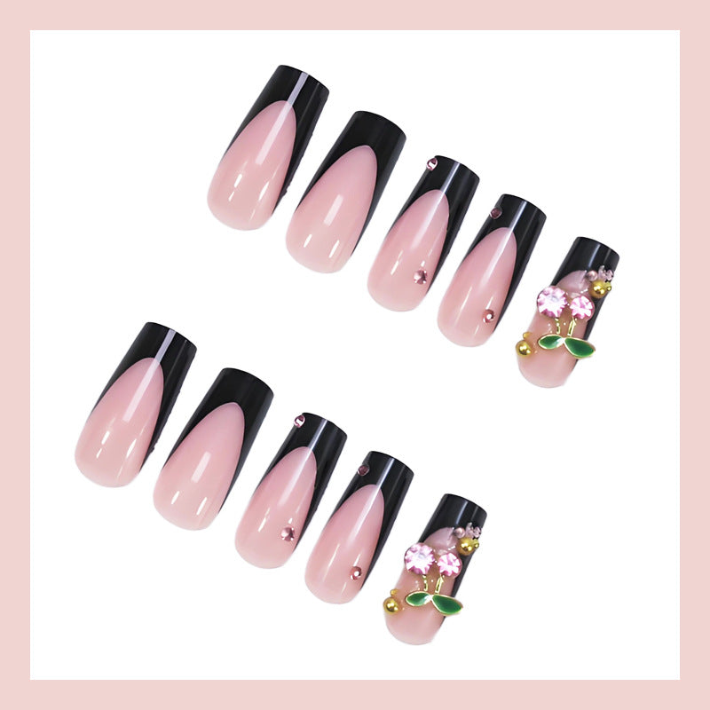 Artificial nail set with glamorous accents and elegant designs Kalsten