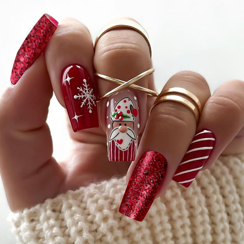 Holiday-Themed Press-On Nail Art Set Kalsten