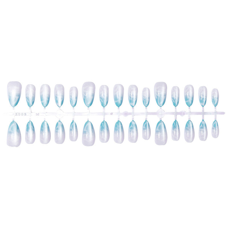Artificial nail set with elegant gradient and shimmering accents Kalsten