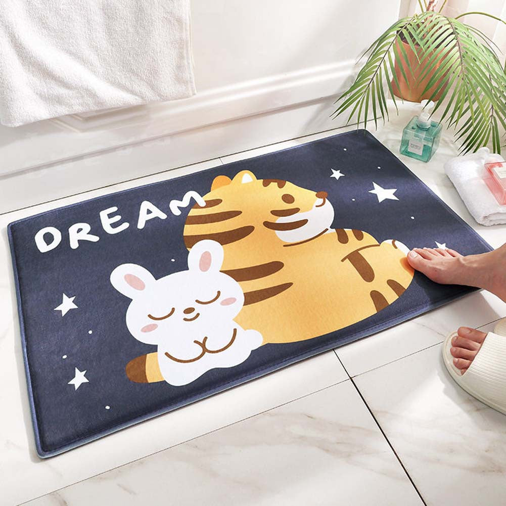 Playful Animal Design Bath Mat