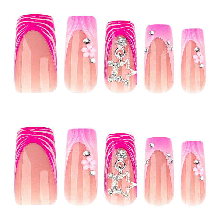 Artful nail designs with glitter and floral accents Kalsten