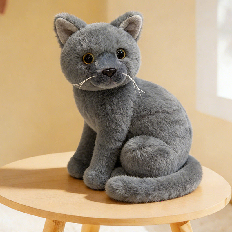 Lifelike Stretching Cat Plush Floor Cuddle Pillow Kalsten
