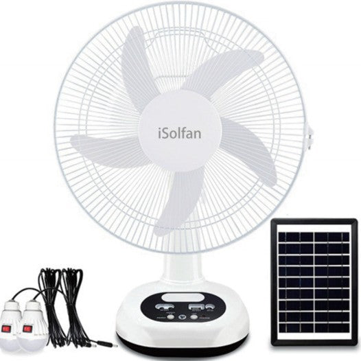 Women Solar-Powered Table Fan with USB Charging and Flexible Tilt Mechanism Kalsten