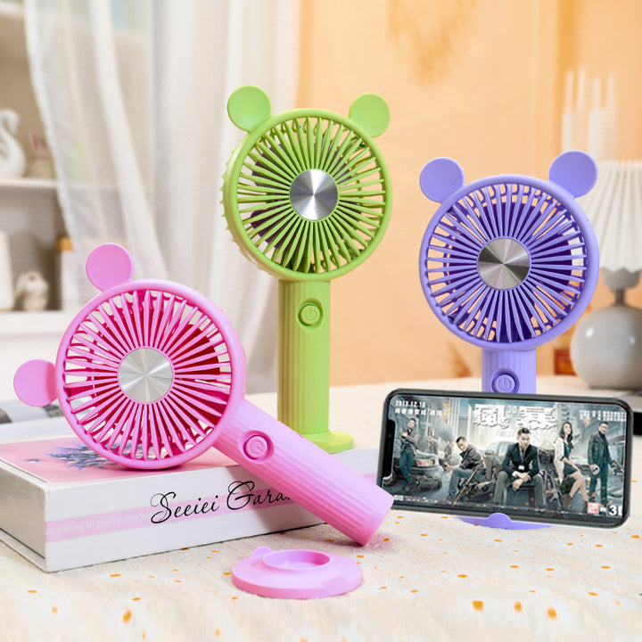 Women's Portable Hand Fan with Animal Ears Kalsten