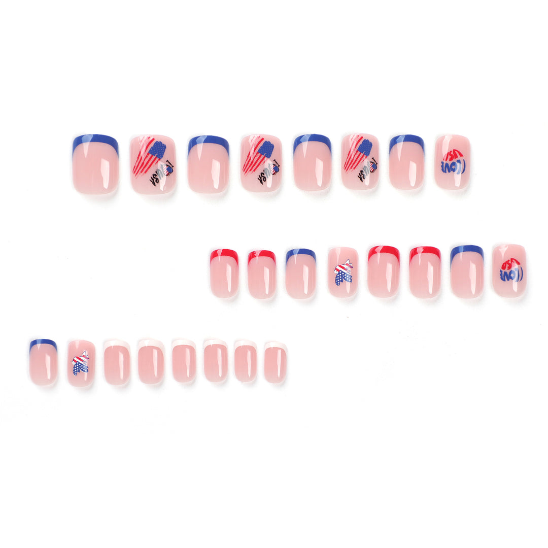 Artistic Nail Art with Patriotic Designs Kalsten