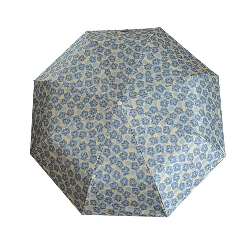 Ladies Collapsible Umbrella with Elegant Floral Pattern Kalsten