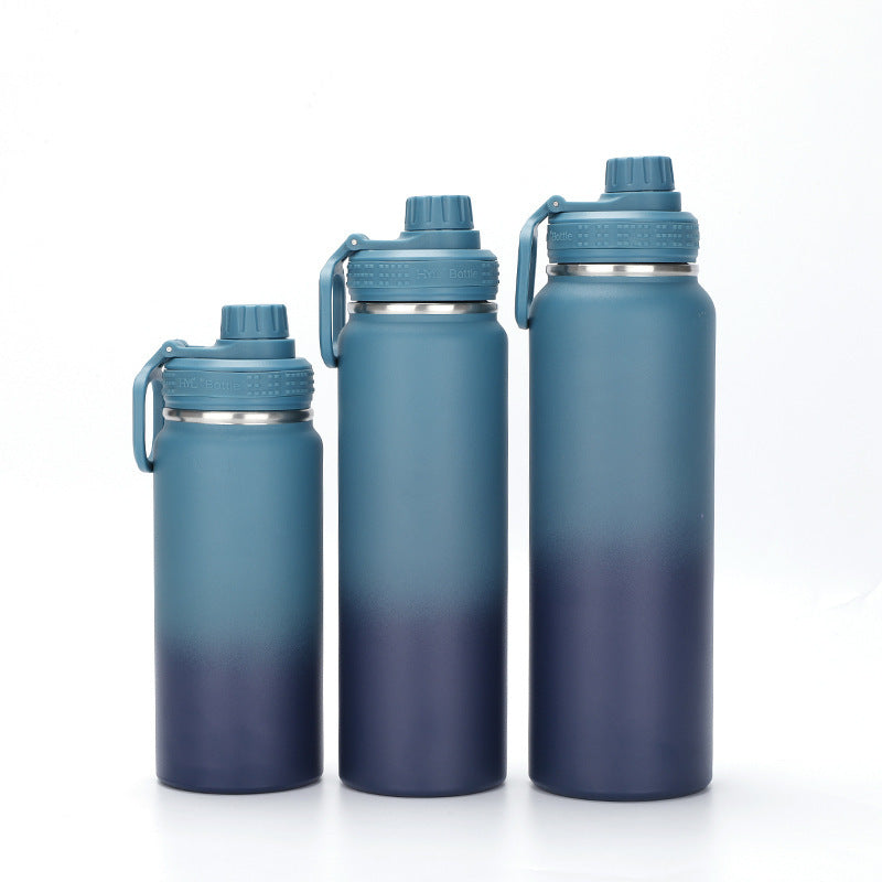 Double-Wall Vacuum Insulated Stainless Steel Wide-Mouth Water Bottle With Leakproof Screw Cap And Ergonomic Carry Handle