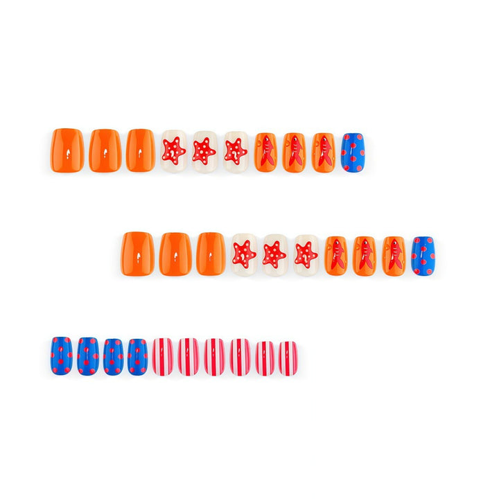 Artificial Nail Set with Maritime Motifs Kalsten