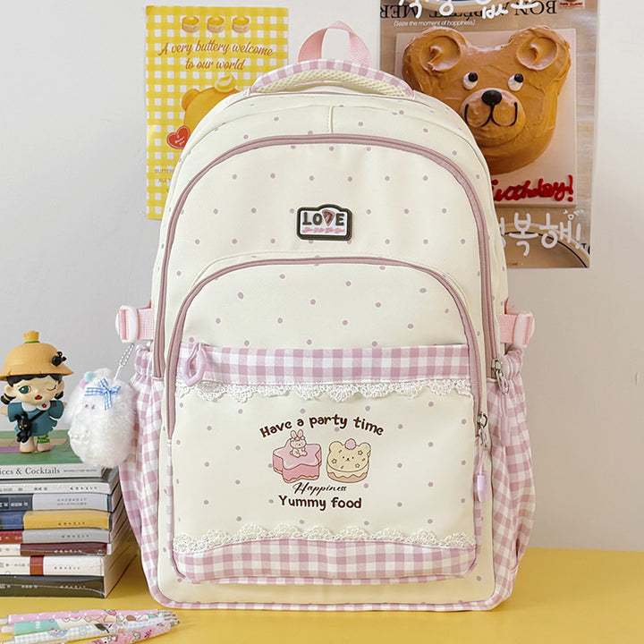 Decorative Polka Dot School Backpack