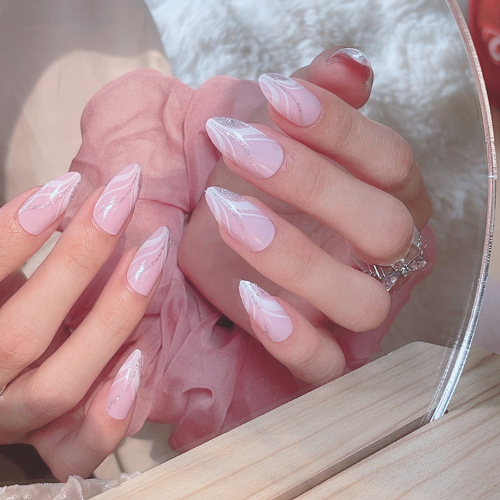 Elegant Abstract Design Press-On Nails