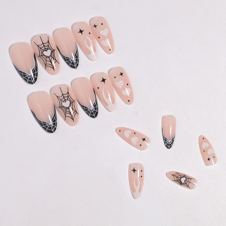 Artistic Halloween-Themed Press-On Nail Art Kalsten 1789805114