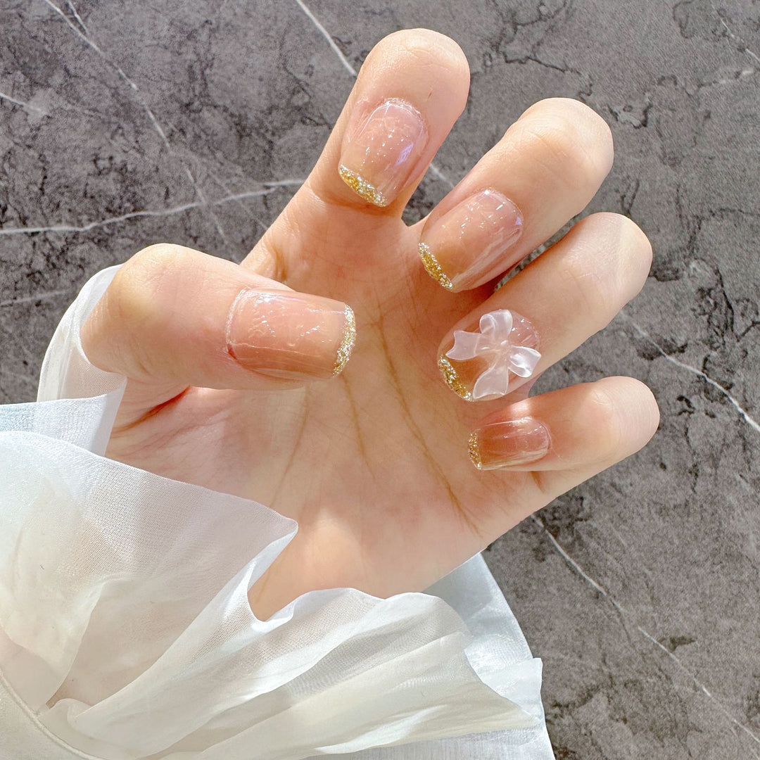 Elegant Glittered Press-On Nail Set Kalsten