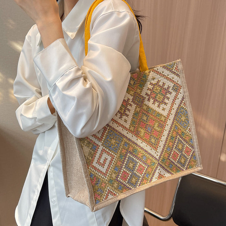Artisan-Inspired Geometric Tote Bag