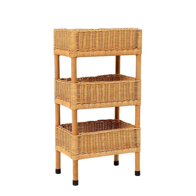 Versatile shelf cart with woven baskets Kalsten