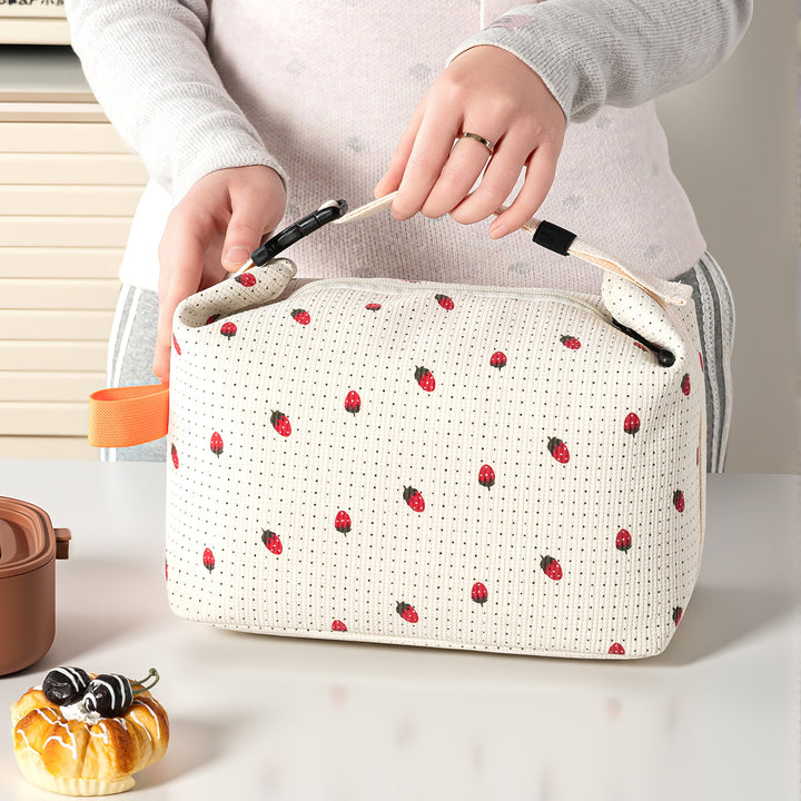 Insulated Lunch Carrier Bag with Fun Strawberry Design Kalsten