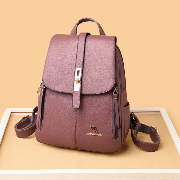 Elegant Multi-Functional Leather Backpack Kalsten