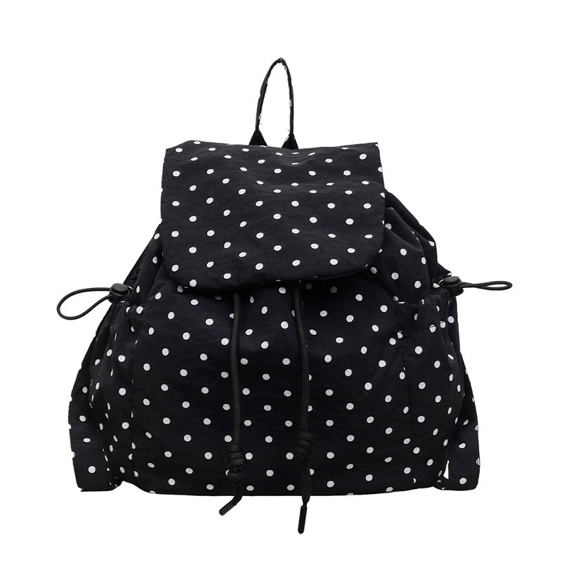 Cute Polka Dot Drawstring Backpack