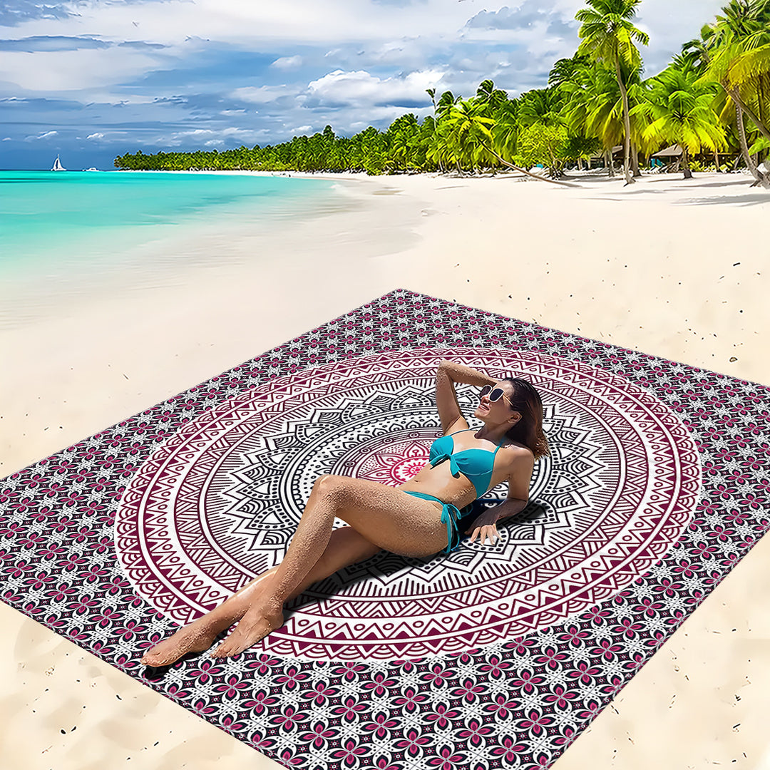 Mandala Design Beach Mat Kalsten