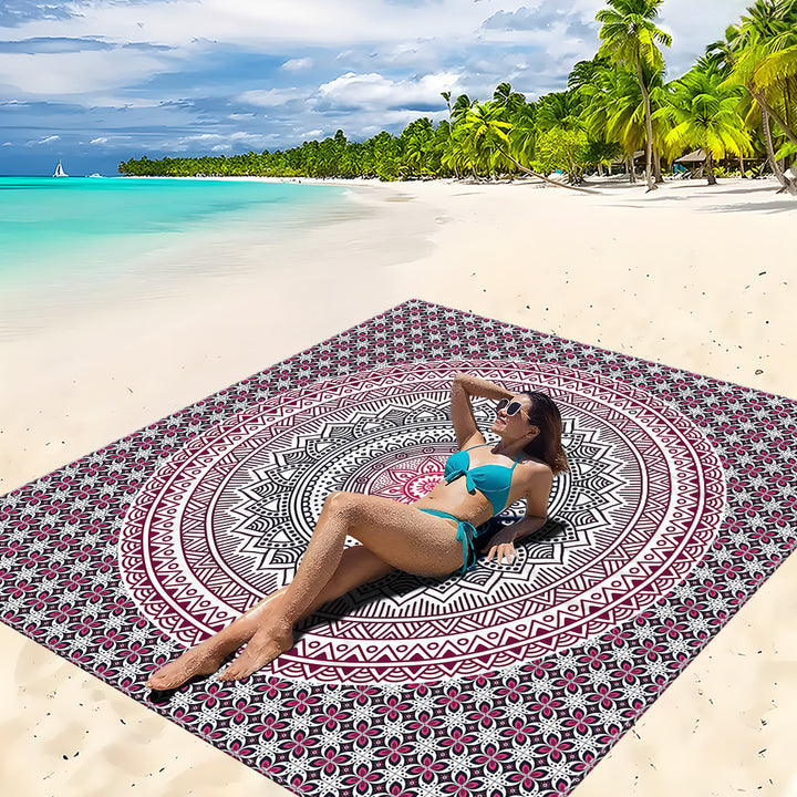Mandala Design Beach Mat Kalsten
