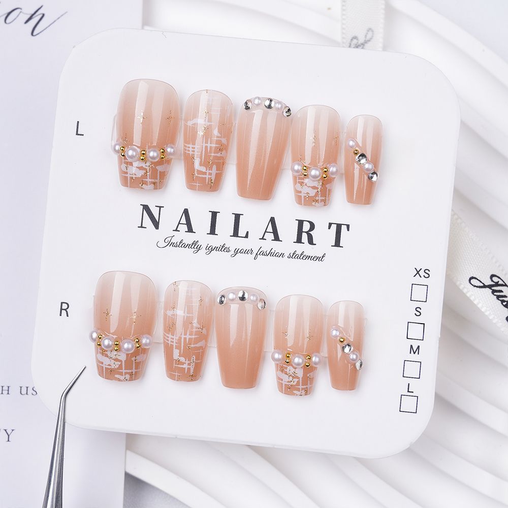Ombre Glittering Press-On Nails Kalsten