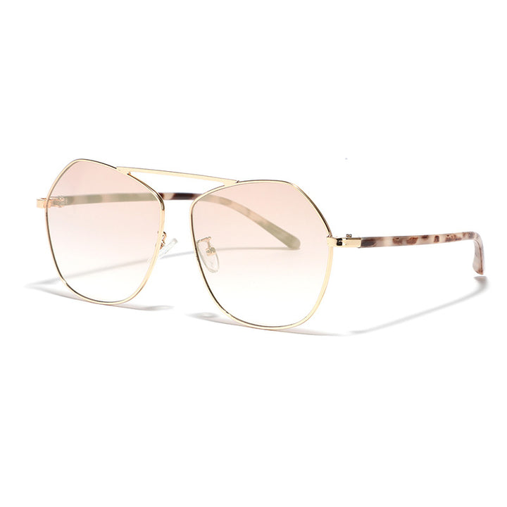 Women's geometric sunglasses with luxurious metal frame Kalsten