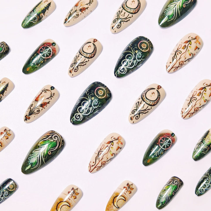 Artistic Celestial-Themed Nail Art Kalsten