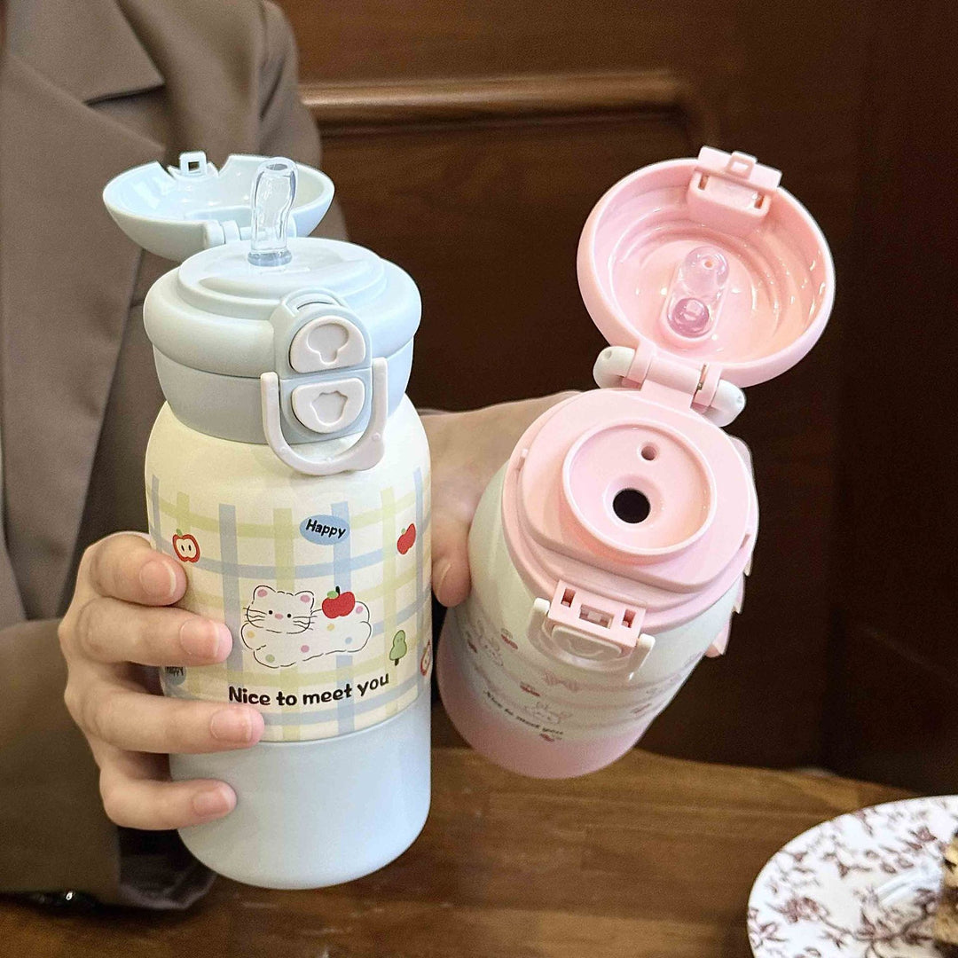Women's insulated drinking bottle with practical flip lid and cheerful design Kalsten