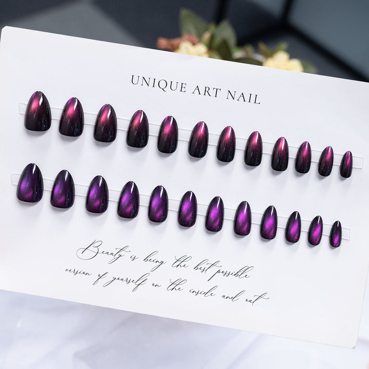 Glossy Long-Lasting Press-On Nail Set