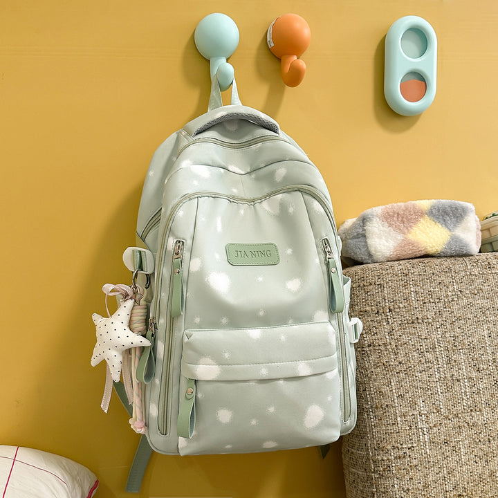 Playful Dot-Printed School Backpack Kalsten