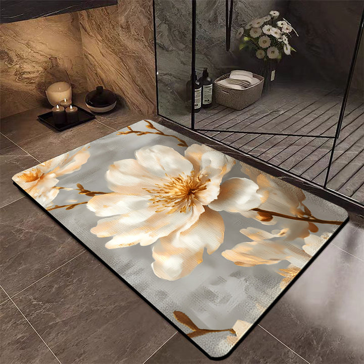 Luxury Floral Bathroom Mat Kalsten