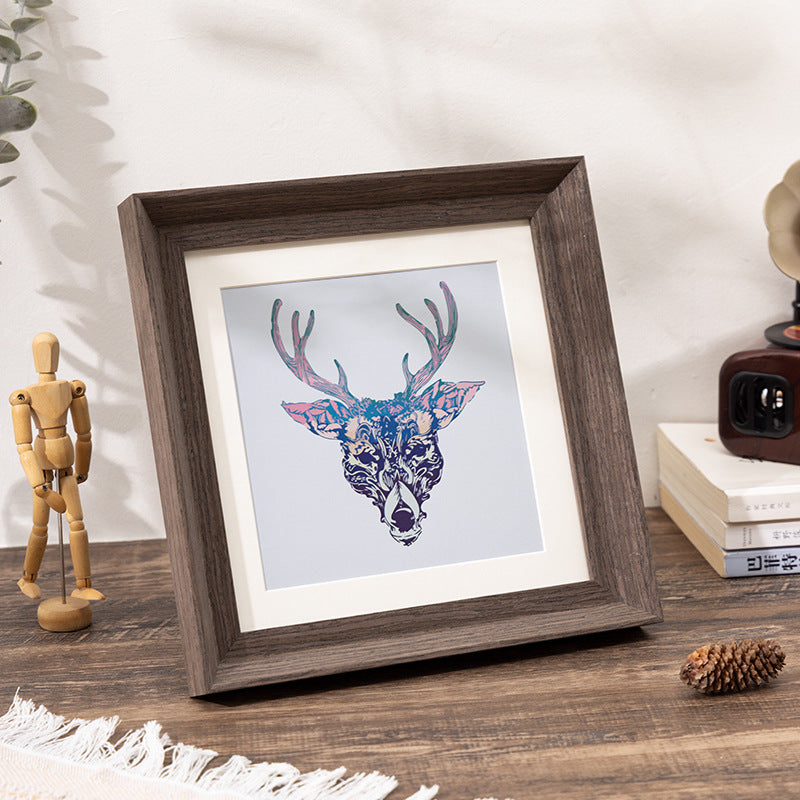 Artistic Cat Illustration Picture Frame for Wall Decor