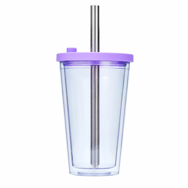 Women's High-Quality Drinking Cup with Integrated Stainless Steel Straw Kalsten