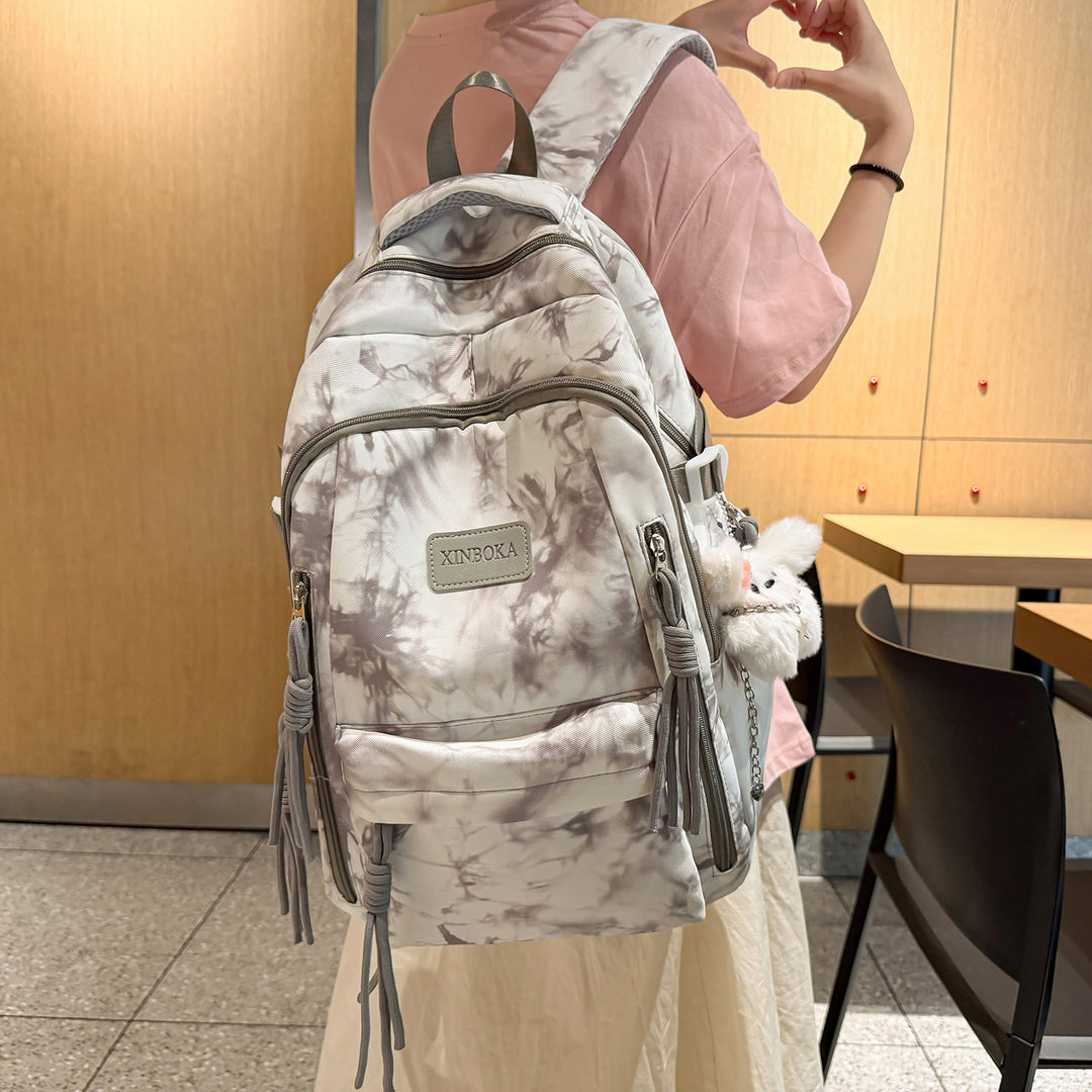 Trendy Marble Patterned Backpack Kalsten