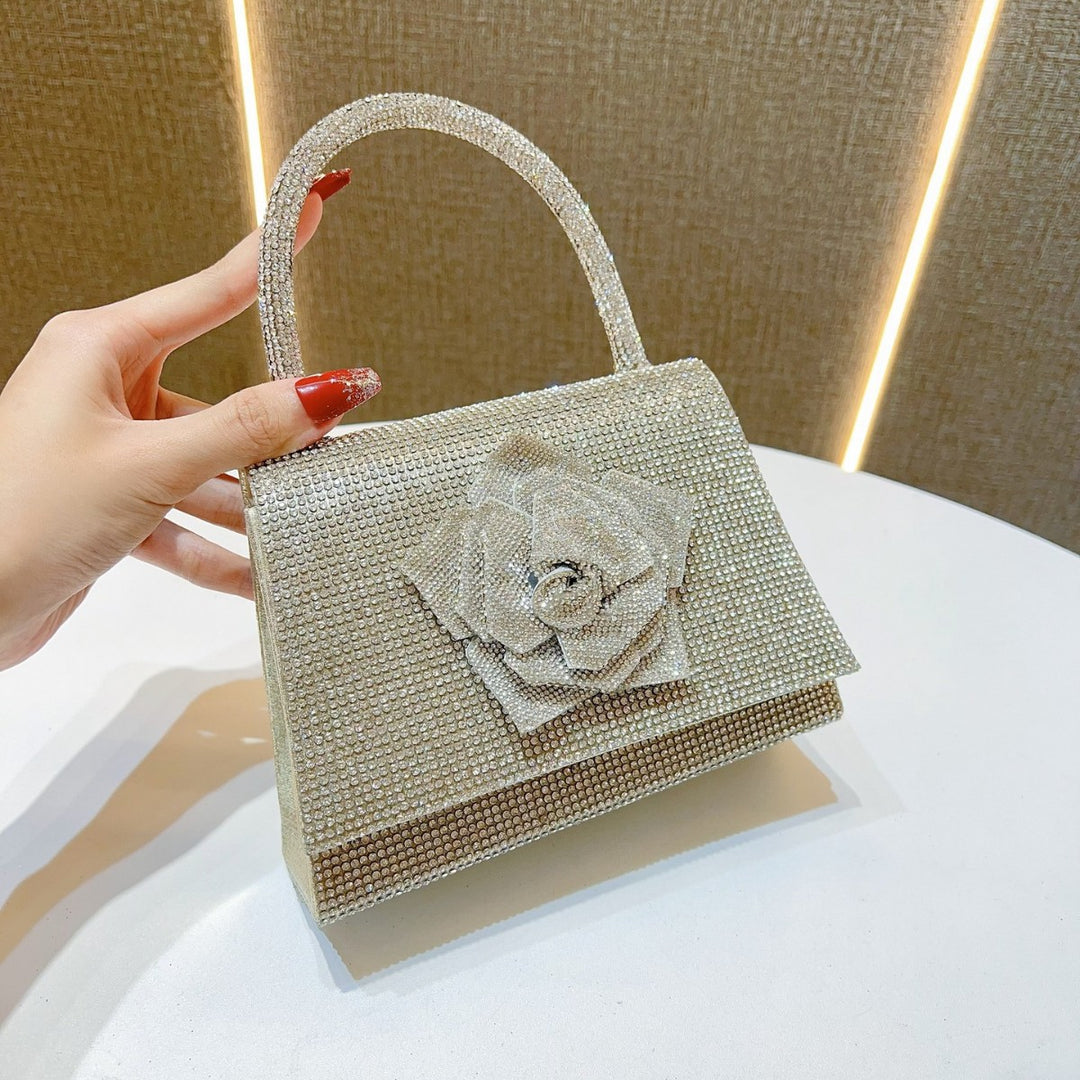 Decorative Satin Evening Handbag